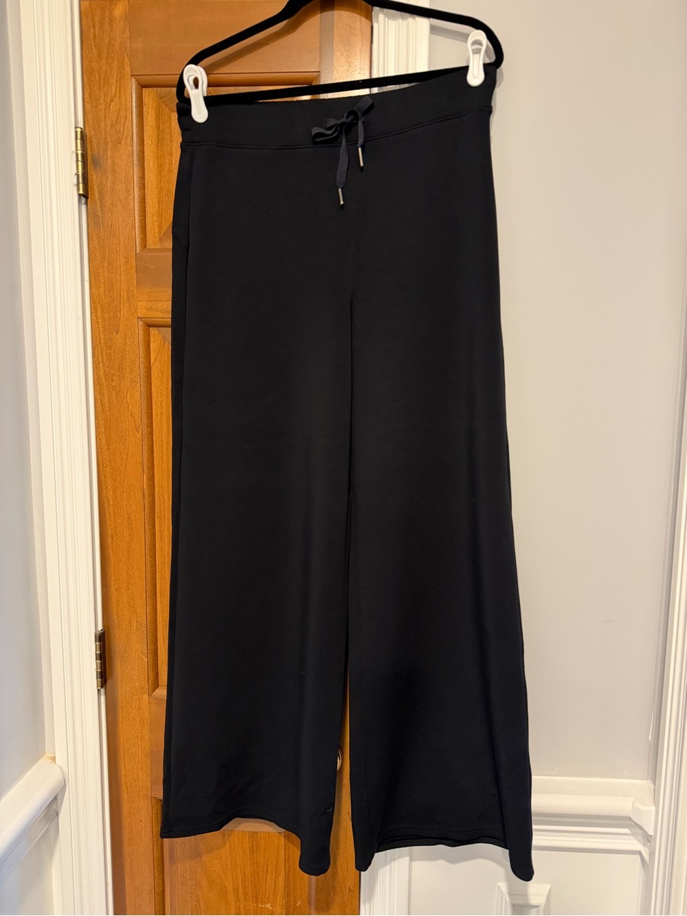 Spanx Women’s XL Black Wide-Leg Drawstring Pants